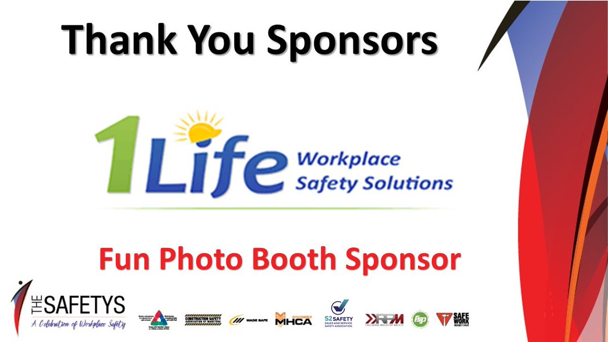 TheSafetys's tweet image. If you are attending The Safetys this year, be sure to get a group photo at our #FunPhotoBooth sponsored by 1Life Workplace Safety Solutions.  See you at The Safetys on September 26!! @1LifeWSH #TheSafetys #CelebrateSafety #ThankYouSponsors
