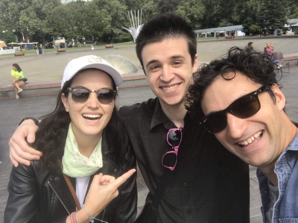 alex_engelberg's tweet photo. You ever listen to two people on the internet sing at you every week for a year and then you finally get to meet them in person? Would recommend. Also #OffBookPod's @JessRMcKenna & @ZachReino are hella nice. πΉπ€π₯πππ₯ https://t.co/zg9Q097JUx