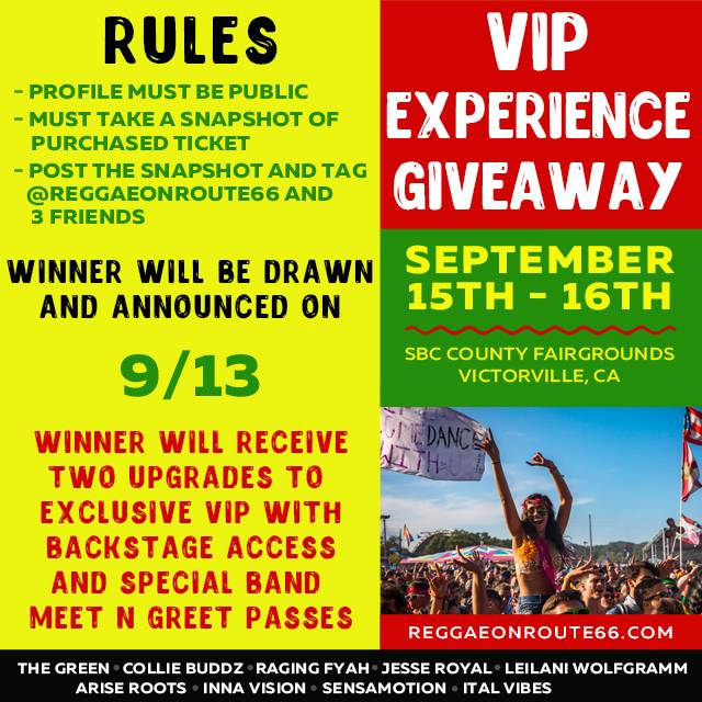 Reggaeonroute66's tweet photo. Rules for giveaway:
.
Profile must be public
.
Take a snapshot of already purchased ticket
.
Post the snapshot and tag @reggaeonroute66 and 3 friends
.
Winner will be announced 9/13
.
Winner will receive 2 Exclusive VIP 🎫 w/ backstage pass and a meet/greet with a special band! https://t.co/WunsO3Pzx8
