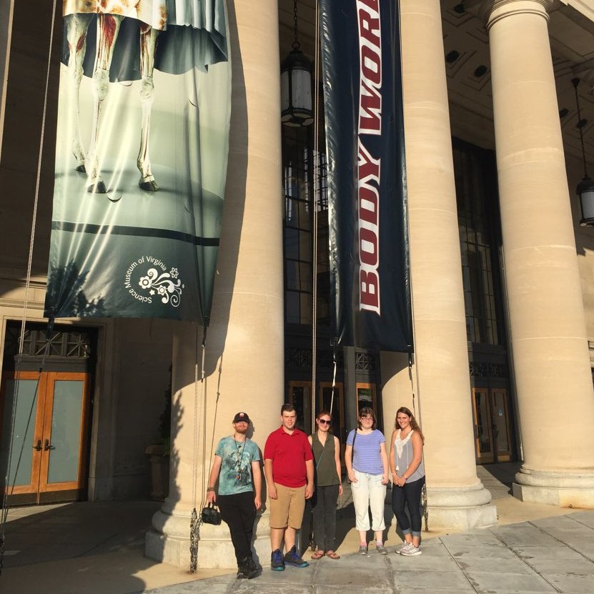rappahannock_cc's tweet photo. Scenes from Prof. Tuckey and MacCormick's trip to the Science Museum of Virginia in Richmond. They drove up to Richmond with their classes for the “Body Worlds: Animal Inside out” exhibit. #rccfall @ScienceMusofVA https://t.co/0SsB7Xyy3P