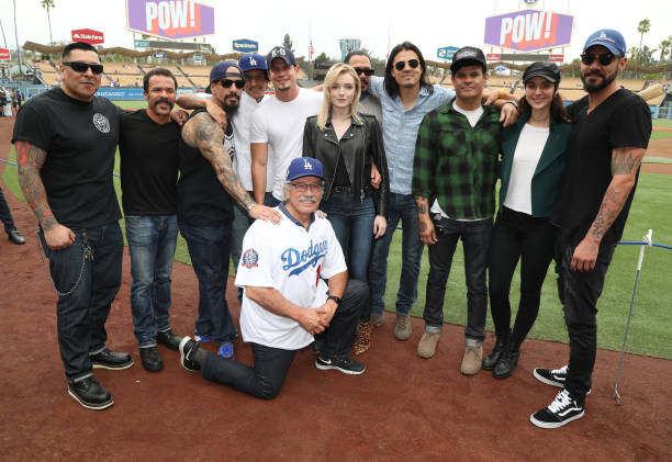 MayansMCNews's tweet photo. The cast of #MayansMC attend The Los Angeles Dodgers Vs. Arizona Diamondbacks Game at Dodger Stadium on September 2, 2018 in Los Angeles, California! https://t.co/rP1c0z8rZn