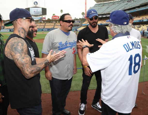 MayansMCNews's tweet photo. The cast of #MayansMC attend The Los Angeles Dodgers Vs. Arizona Diamondbacks Game at Dodger Stadium on September 2, 2018 in Los Angeles, California! https://t.co/rP1c0z8rZn