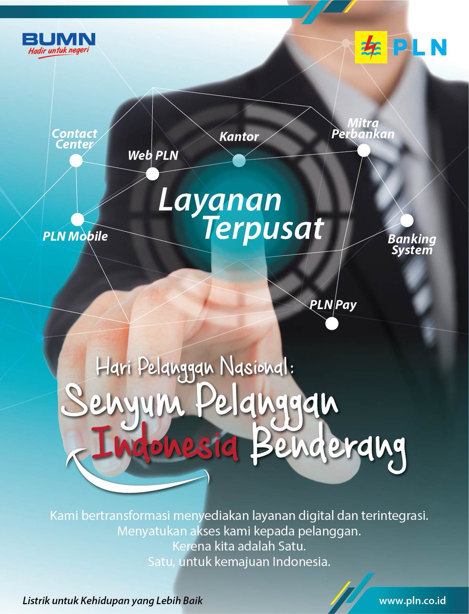 pln_123's tweet photo. Selamat hari Pelanggan Nasional, melayani sepenuh hati untuk senyum pelanggan Indonesia benderang.
#haripelanggannasional #hpn2018 #hpnpln2018 #senyumpelangganindonesiabenderang #pln123 https://t.co/yVHOTDyo3F