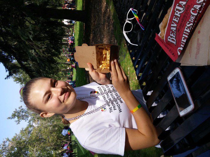 rotarycchp's tweet photo. Our exchange student Enya had a great weekend trying poutine, going to Montana's to eat, and going to the Pride Parade. What an action packed weekend! #yex #rotaryyouthexchange #rcchp #rccheritagepark #district5360 #rotarymillenium https://t.co/Am9L4YdZ35