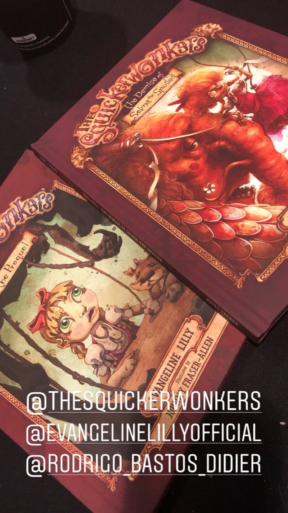 AllAboutJMo's tweet photo. .@jenmorrisonlive showing her appreciation for @EvangelineLilly’s books the @squickerwonkers and the gorgeous illustrations #JenniferMorrison #EvangelineLilly #Squickerwonkers 📸Jen’s Instagram story https://t.co/Yydw3pjOuk