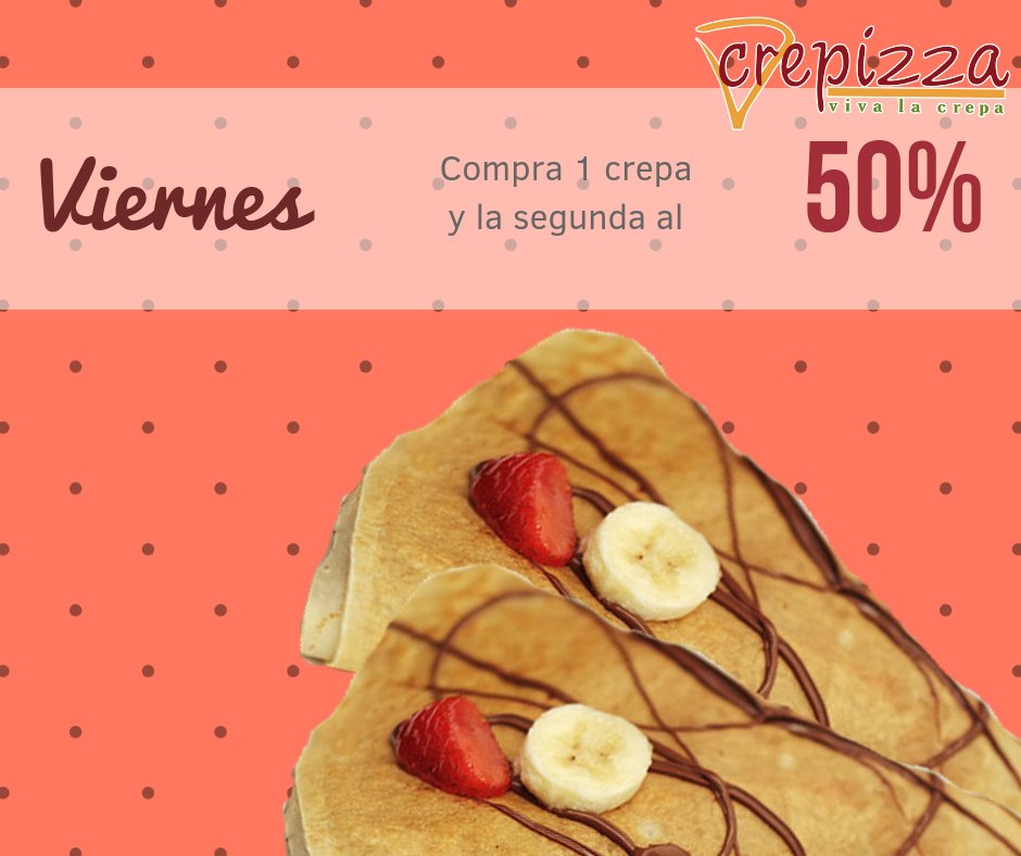 Foodsionmx's tweet photo. ¡Viernes de crepizza! Aprovecha la promoción y no te quedes con las ganas. 
#Friday #friyay #delicious #tasty #foodtruck #foodies #frappe #frapuccino #foodsion https://t.co/qBu3PmtJlu
