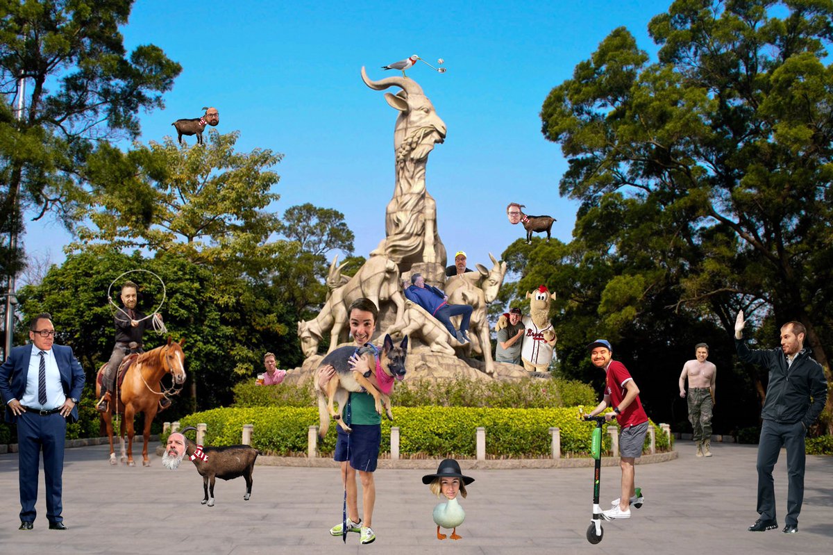 EnglishBob1's tweet photo. Recent visit to the Legends of the Five Goats statue in the Far East of Estebania. 🐐🐐🐐🐐🐐#GFOPtour
@FlatBack_Four @Ikells8907 @YeahImBackAnnie https://t.co/45AxYUACKs