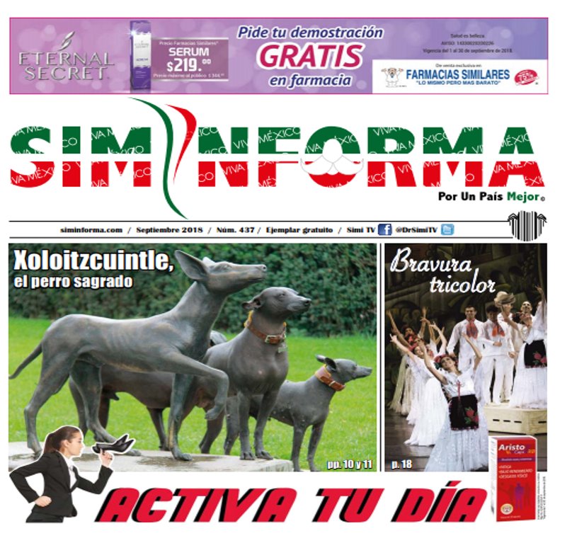 simiradio's tweet photo. #Entérate Xoloitzcuintle es una palabra de origen prehispánico. Su
significado xolo “raro o arrugado”, e itzcuintle “perro”, era
la manera en que estos caninos fueron reconocidos. #Siminforma📰 https://t.co/xnFGK2Y6N2 https://t.co/PNclsoj5JL