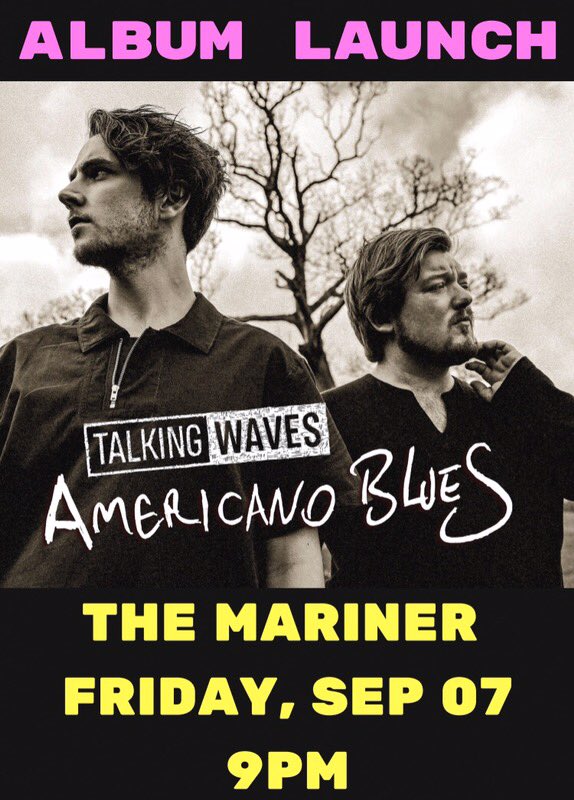 This Friday night! At the Mariner in Bantry. Our long awaited album finally hits shelves! If you’d like a sneak peak pre-order on bandcmap now! talkingwaves.bandcamp.com/releases