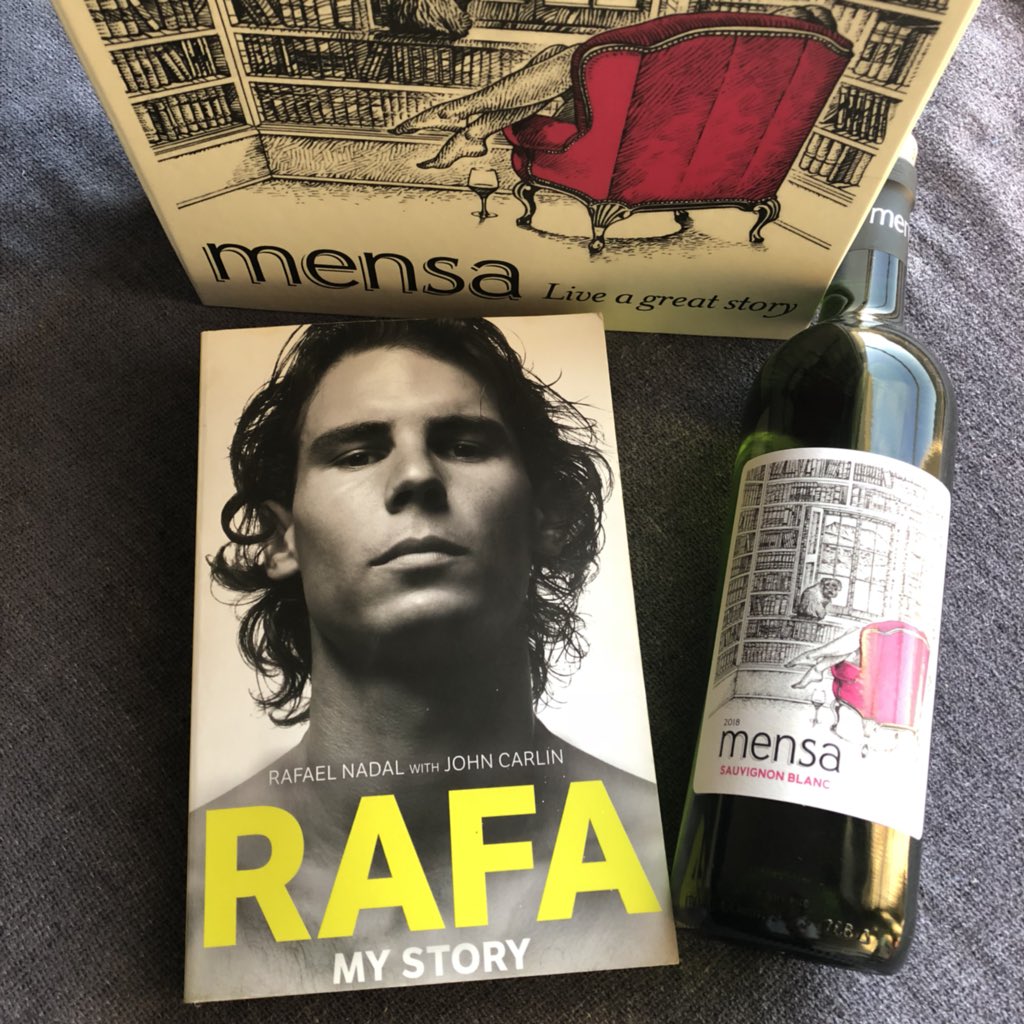 AverageSA_Blog's tweet photo. My life as told in books &amp; wine - when I’m in a sporty mood the @mensa_wine Sauvignon Blanc &amp;📚 about my fave 🎾 player Rafa Nadal is always a great way to spend my afternoons. Both are epic thrillers a perfect match!🍷#SAVineShare #MensaBookList #LiveAGreatStory https://t.co/zBduWJePeR