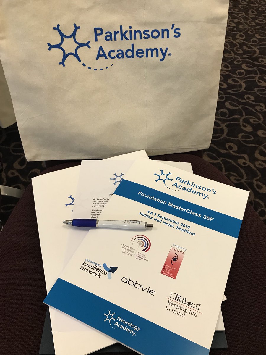 pdmasterclass's tweet photo. All set up for the 35th Parkinson’s Masterclass which is a Foundation 2 day programme. All ready for the 38 delegates attending #PDMasterClass @BGSMDS @ACNRjournal @ParkinsonsEN https://t.co/Eq9yC1gH77
