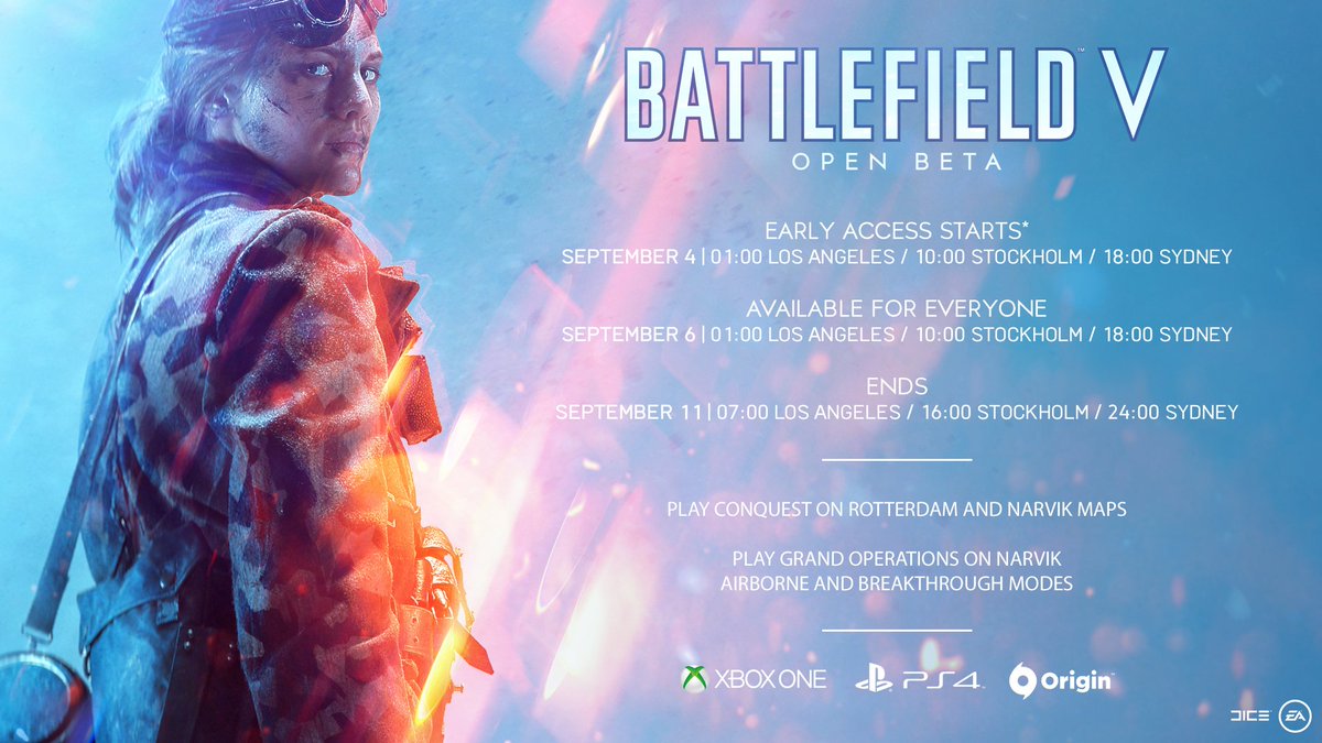 Battlefield V Open Beta: Alle Infos auf einen Blick in unserem FAQ. bf-games.net/news/10997/bat…