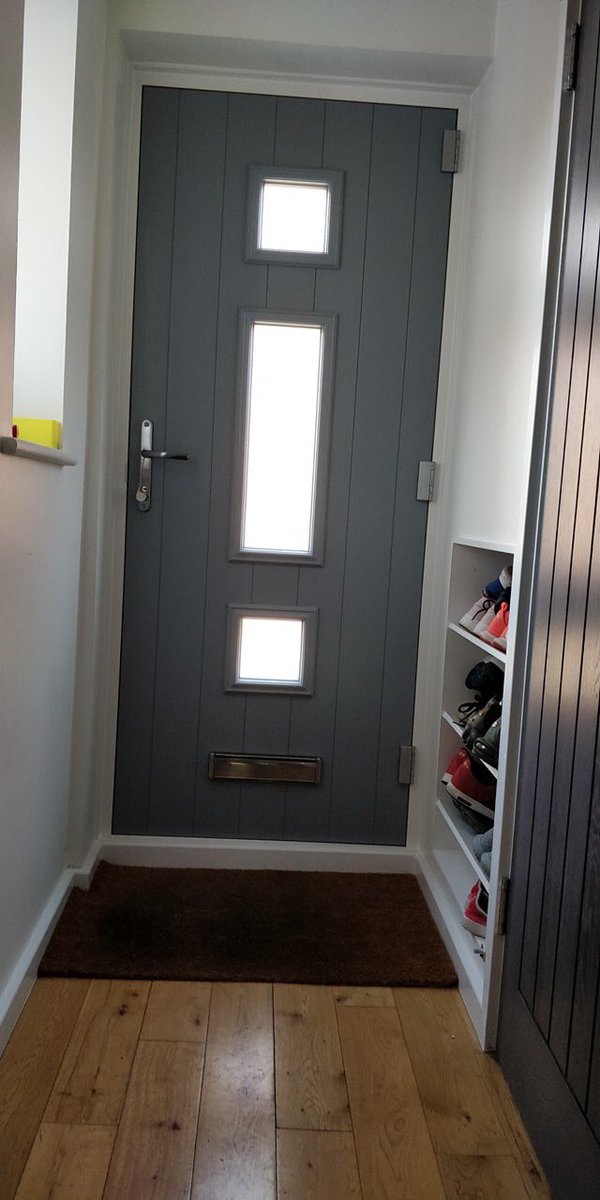 Another before and after of a  <a href="/SolidorLtd/">Solidor</a> anthracite grey outside and French grey inside. With <a href="/UltionLock/">Ultion</a> as standard. <a href="/CWGChoices/">CWG Choices Ltd</a> #UPVC #Harlow #essex #frontdoor #doubleglazing