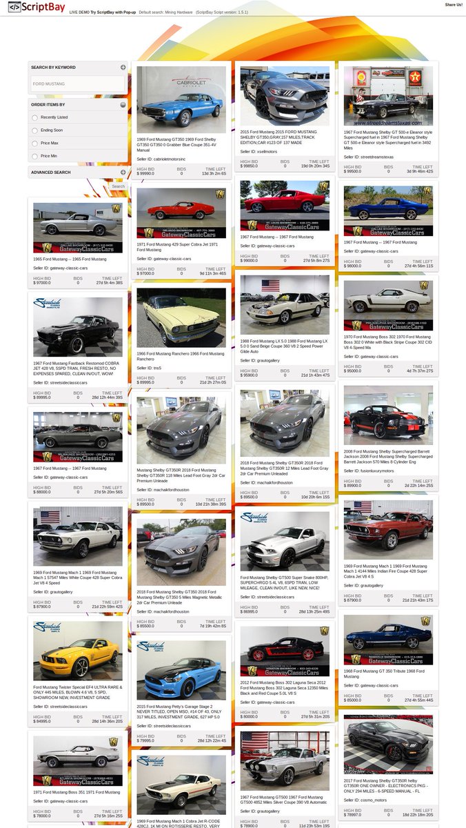 ScriptNet_IT's tweet image. Available the New #ScriptBay - Advanced eBay #Search script - #Earn in autopilot! Discover the tons of #Features and live demo: 45h.it/ebayscript