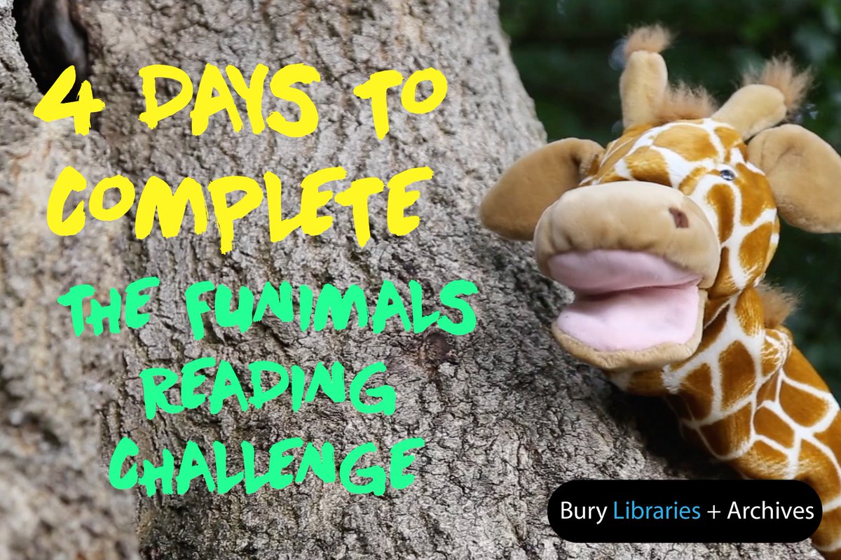 BuryLibraries's tweet photo. Children you have 4 days to complete The #Funimals Reading Challenge. Complete before Monday and be in with a chance of winning lots of great prizes! #Bury #Radcliffe #Ramsbottom #Prestwich #Tottington #Whitefield #Childrensreading https://t.co/hqkfaxFgMD
