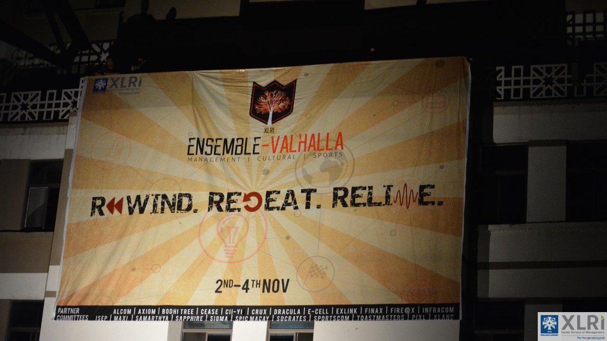 XLRIJamshedpur's tweet photo. @XLRIJamshedpur celebrated Ignito, the theme launch of its annual festival @EVFestXLRI, which is set to take place between 2nd and 4th November, 2018. This year, the theme of the event is 'Rewind. Repeat. Relive'.
#Ignito #EnsembleValhalla2018 #RewindRepeatRelive https://t.co/KZGBAdmnNe