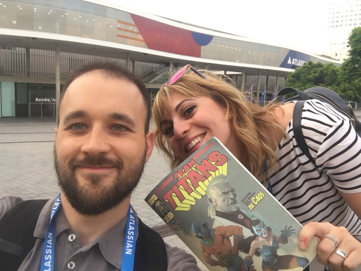 sarycri's tweet photo. We rock at Atlassian Summit 🤓#KingComala #AtlassianSummit https://t.co/A26nTrczxw