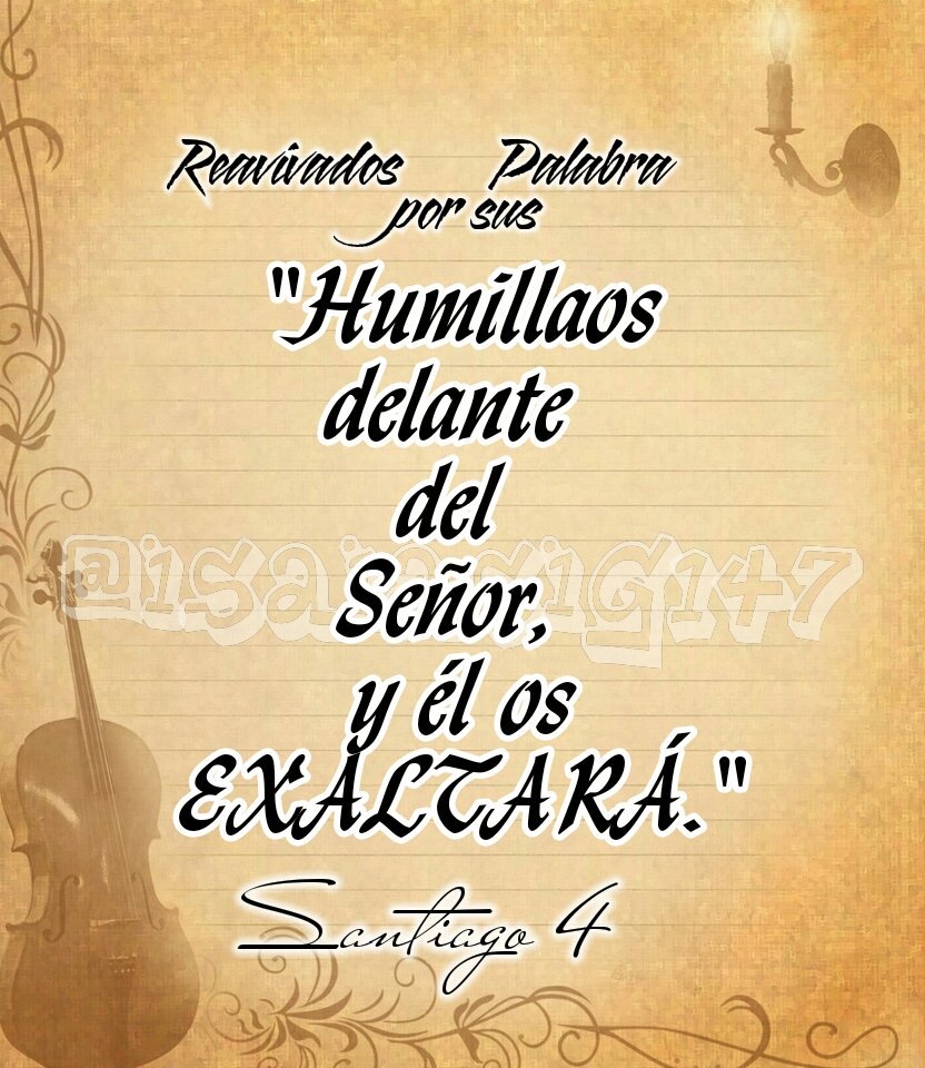 IsaiasIG147's tweet photo. #ReavivadosPorSuPalabra
#PrimeroDios #EnEstoCreo #EstoEsCrryendo #IG147
🙏👔💊🔋📖🎤🎵🍏🌎⛪🏆
Hoy estudiamos
Santiago 4:10
"Humillaos delante del Señor,
y él os exaltará." #RpsP https://t.co/jdM3DroJgA