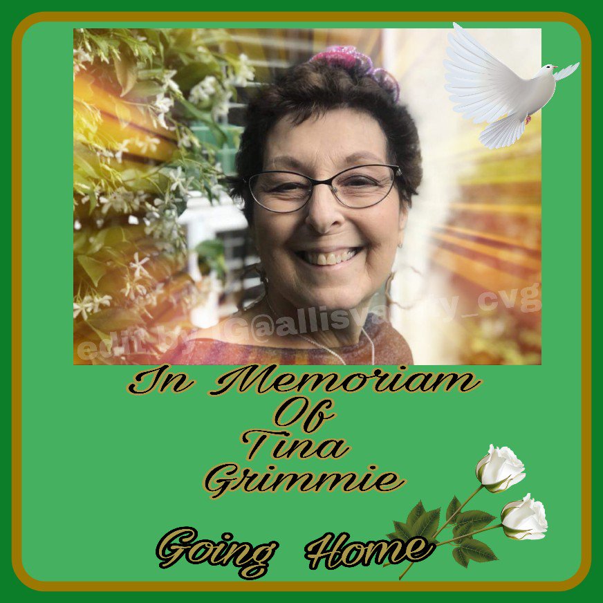 CVG_WithLove's tweet photo. My Heart felt Condolences to the #GrimmieMen May God comfort you during this difficult time. #MamaGrimmie was one in a Million with a Beautiful, Loving, Joyful, Selfless Soul. She was the epitome of Strength without a doubt WON the Battle. She WILL Forever live in her Kingdom. https://t.co/lfrsjTNDpI