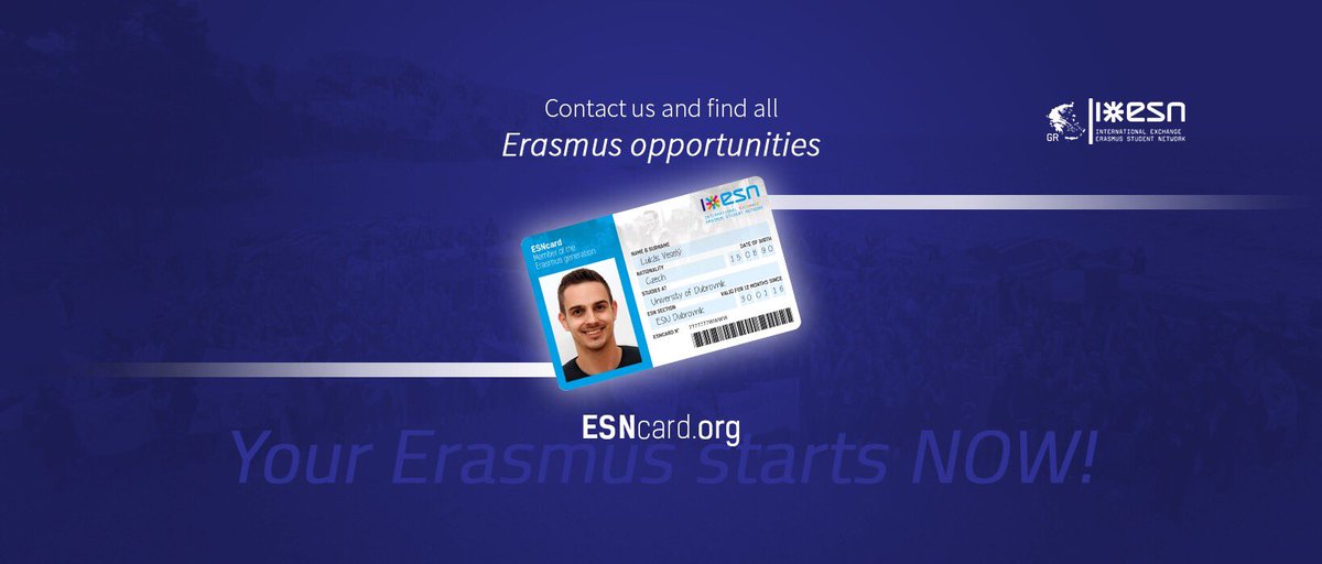You’re a new Erasmus student that wants to get the most out of his Erasmus experience ? 🎓  You’re thinking of ways to save money and at the same time get the best offers / prices?💵 If you agree with the aforementioned contact us , and learn how to get the ESNcard ❗️