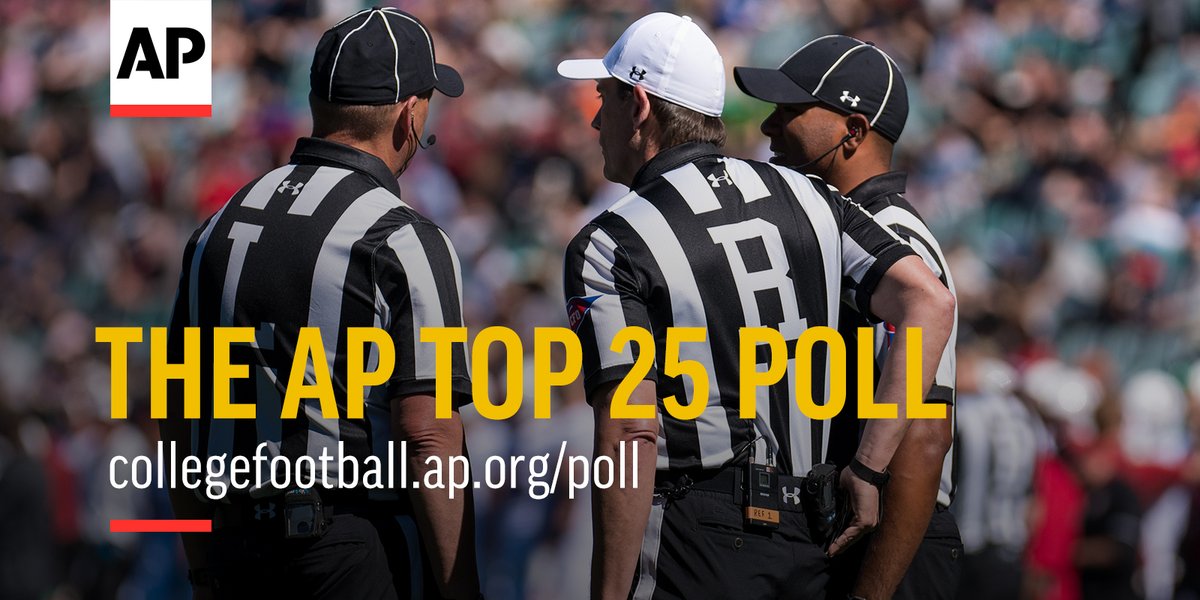 AP_Top25's tweet photo. The first regular-season Top 25 will be released on Tuesday at 2 p.m. Eastern. 

Until then, the preseason poll is here for ... discussion: https://t.co/jtxJpQvqZ9 https://t.co/467kxmxFa9