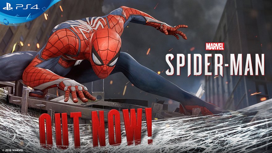 PlayStationUK's tweet photo. Retweet if you'll be web-swinging all weekend. 👀 #SpiderManPS4 https://t.co/u6FnWZkn6Y