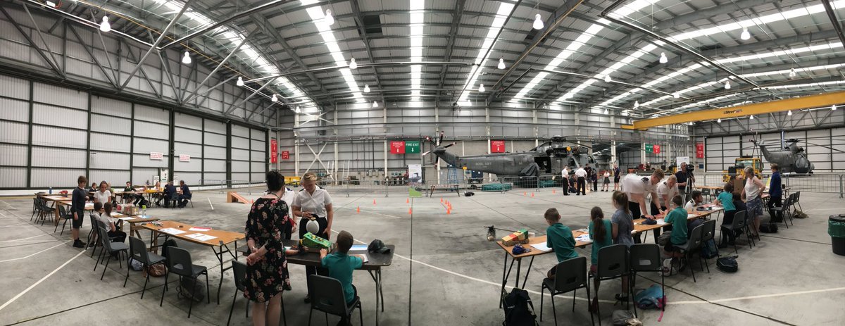 primaryengineer's tweet photo. When the #PEHighlight is #Cornwall Celebration hosted at the Royal Naval Air Station Culdrose. @RoyalNavy pulled it out the bag with having helicopters present, absolute #GameChanger ππ» #MondayMotivaton #engineersinthemaking #engineers #inspireanengineer #STEM #YoE #education https://t.co/UTlTYD1uDE