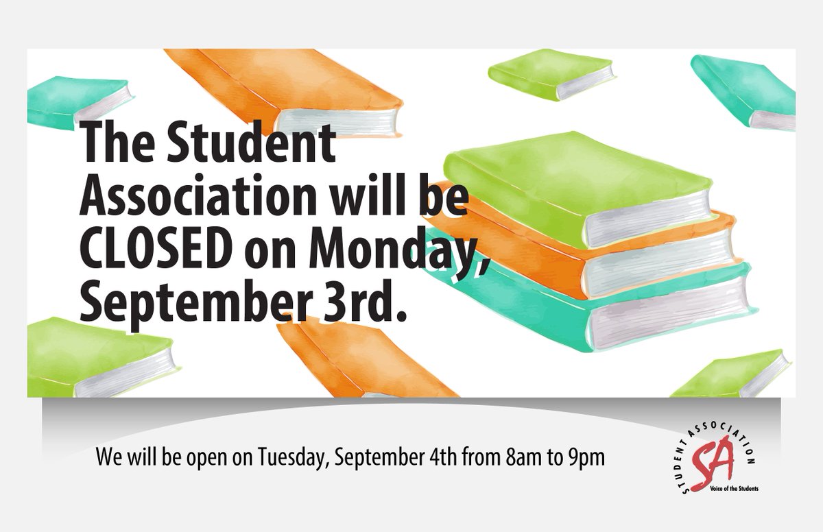 We're closed today for Labour Day! Enjoy the long weekend. We can't wait to see everyone for the 2018/2019 school year! :D