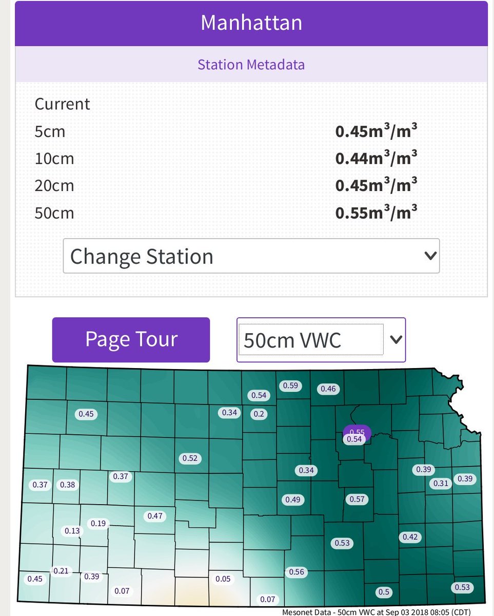 ksmesonet's tweet photo. The entire profile actually appears saturated. From #drought to #tomuchrain in a matter of a few weeks... https://t.co/C9oTbSAX6B