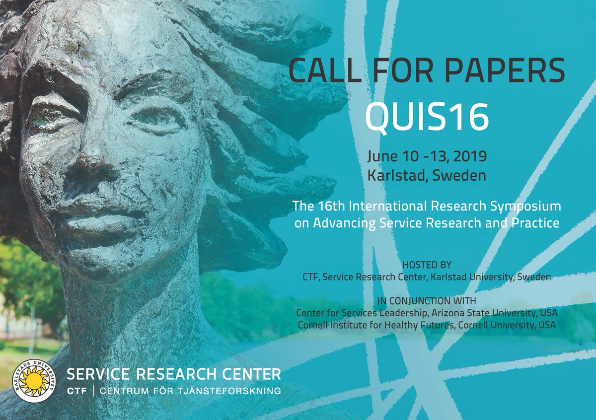 CTFse's tweet photo. Researchers and practitioners are invited to submit an abstract to QUIS16. Submission deadline November 15, 2018. https://t.co/AL5FJ1bSdO #ctfse #researchsymposium #quis16 #serviceresearch https://t.co/SxzVrf3HPR