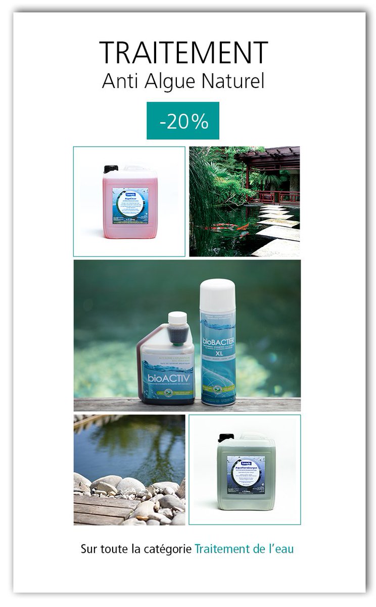 Novintiss's tweet photo. 20% de remise sur tous les produits "Traitement de l'eau" pour vos bassins naturels
https://t.co/tAmIesGi4u https://t.co/GQDACBYbbP