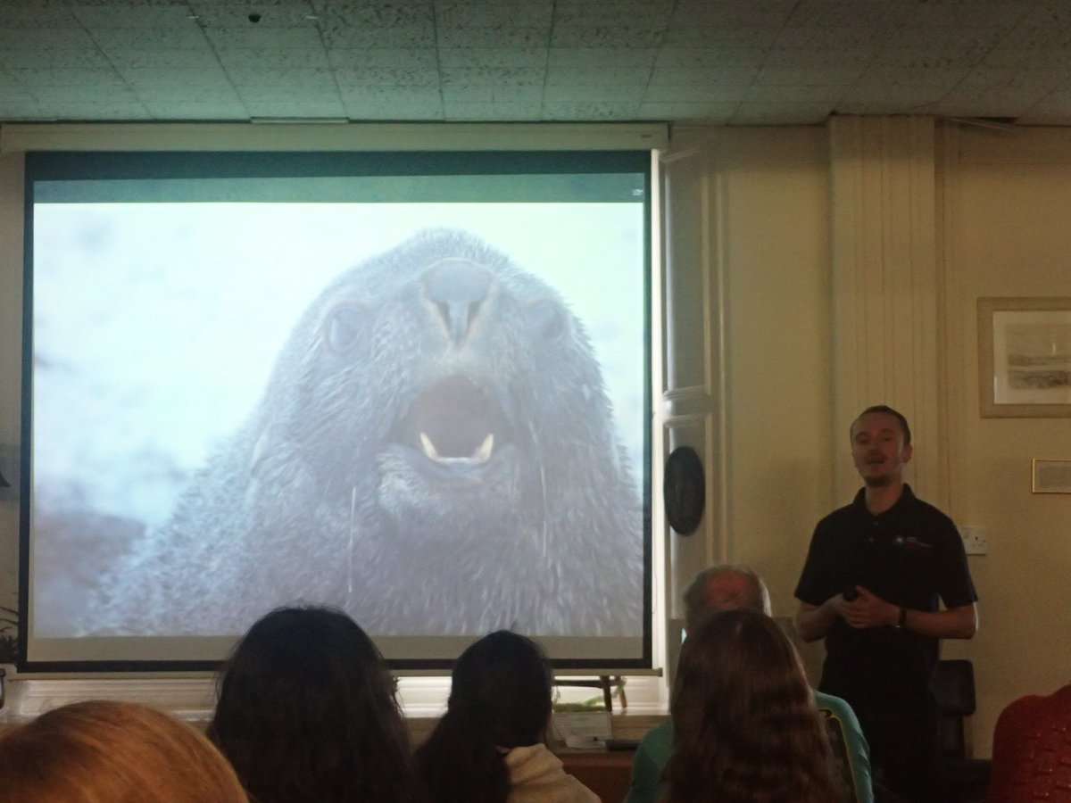 CapturingRCoast's tweet photo. We were treated to some fantastic stories and photography from @ORCA_web's James Robbins (@naturesfreedom) for our #CoCoastSW wine & science last Friday about his career experience with marine mammals & life in the Antarctic with @BAS_News ...incredible stuff! https://t.co/EhwuVAR9tq