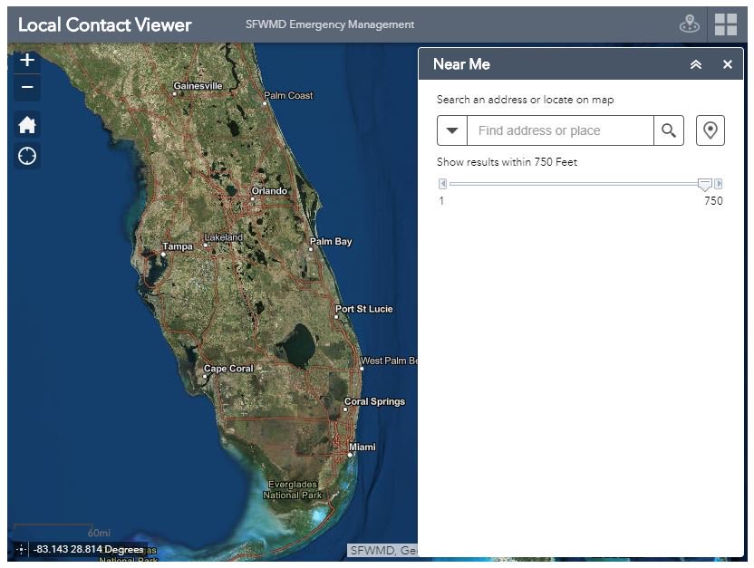 SFWMD_EM's tweet photo. For localized flooding in your neighborhood, contact the drainage district, city or county that manages your local canal system. You can find contact information using the interactive map at https://t.co/2v42UUxnpj. #Gordon https://t.co/vDUyqqhlNT