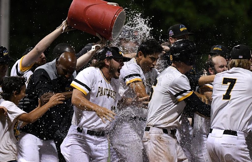 GregMercerGlobe's tweet photo. Kitchener's @IBL_Panthers pull off another extra-innings win to even @IBL1919 finals with @IBLBaycats. 📷@dancongdon https://t.co/WraUAyC6Pc https://t.co/i2CSD4Wmww
