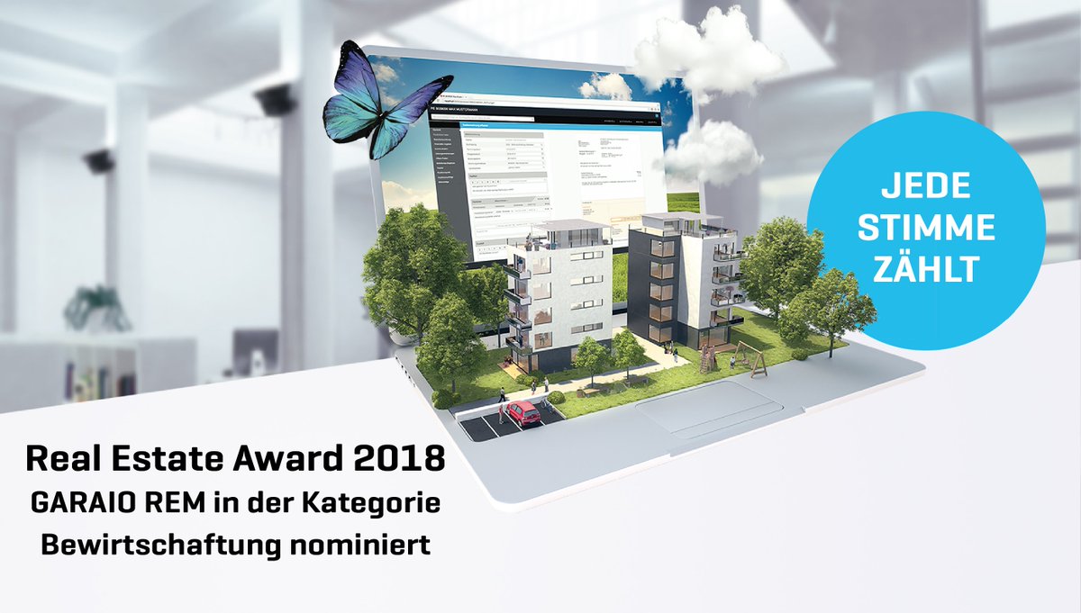 GARAIOAG's tweet photo. GARAIO REM ist in der Kategorie «Bewirtschaftung» für den diesjährigen Real Estate Award nominiert.
Machen Sie mit beim Online-Voting: https://t.co/xYkswhp6kl
Wir freuen uns über jede Stimme.
#GARAIOREM #realestateaward2018 https://t.co/2JvTna5HvO