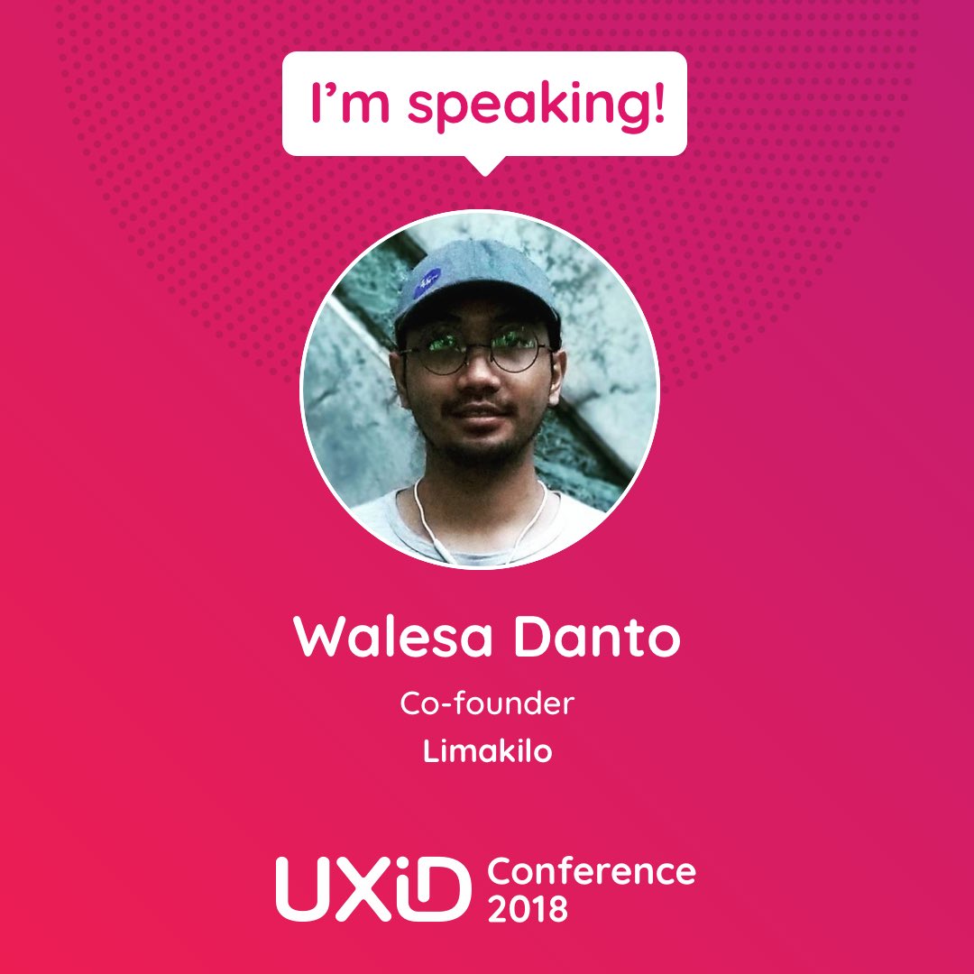 uxindonesia's tweet photo. Introducing UXID Conference 2018 speaker:

Walesa Danto
Co-founder of Limakilo

#growinginux #UXID2018 #UXID #UXCONF #conference #uxconference #uxindonesia #uxevent #indonesia #jakarta #UX #UXD #UXDesign #Design #designsprint #google #conferences #designleadership https://t.co/U1S8XmXquh