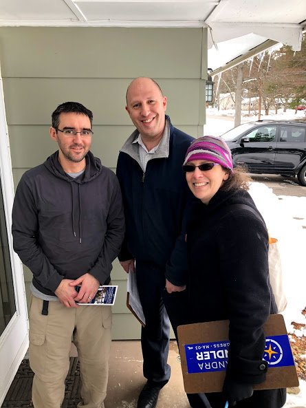 BloomyCommittee's tweet photo. As the #primary is tomorrow - here's a look back at the past 12 months of this campaign! We have fought hard and maintained our integrity throughout.

We canvassed through the rain, sleet, heat and snow.

Remember to vote Benjamin #Bloomenthal, #Democrat for State Rep!  #mapoli https://t.co/wm3VkgXVqA