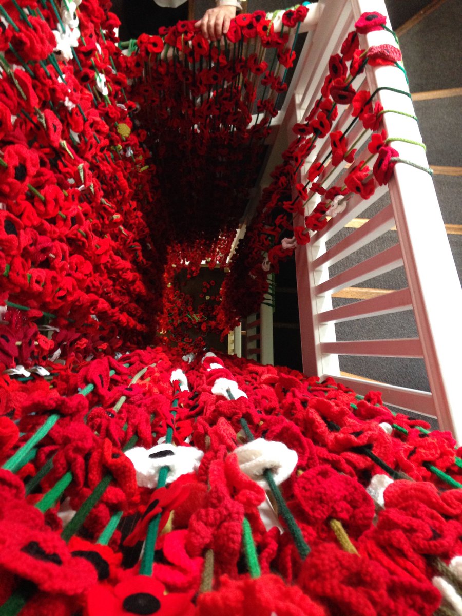 NewtownM's tweet photo. Wonderwool poppies on show in Newtown Textile Museum. https://t.co/I7K0HeTVDH
