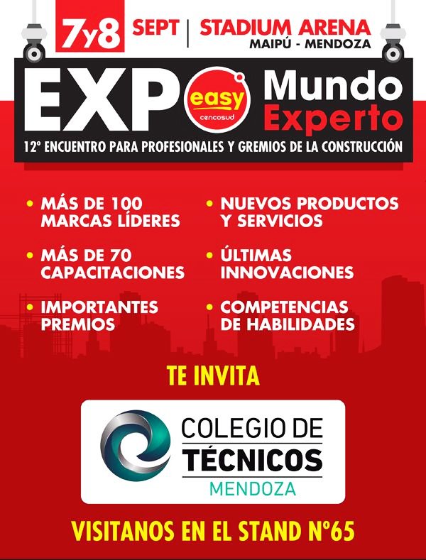 FadeaArgentina's tweet photo. #EXPOMUNDOEXPERTO

El 7 y 8 de septiembre Expo Mundo Experto abre sus puertas a profesionales y gremios de la construcción. La 12° edición se realizará en el Stadium Arena, de la localidad de Maipú, Mendoza. Evento exclusivo y gratuito.

Más información: https://t.co/UBtIr5vE35 https://t.co/KQmUxencGq