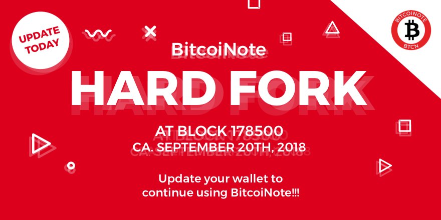 BitcoiNote's tweet image. 🔊 HARD FORK coming❗️❗️❗️

Make sure you update your software BEFORE BLOCK 178500! 
More information at our Bitcointalk thread: 
btcn.ws/TW-BTCtalk-har…

You can also go directly to GitHub: 
btcn.ws/TW-github-hard…

#HardFork #Announcement #bitcoinote #software #NewRelease