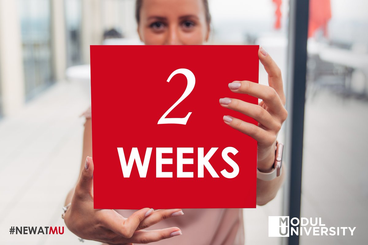 moduluniversity's tweet photo. There are only two weeks to go until we welcome our brand new #Modulians on campus! #NEWATMU https://t.co/uu312w21rC