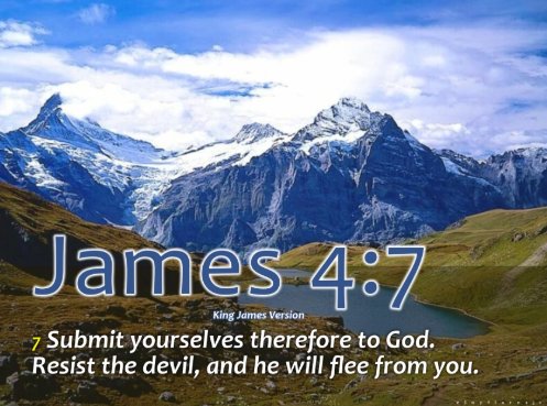 KJVBaptist193's tweet photo. Verse of the Day
✟
“Submit yourselves therefore to God. Resist the devil, and he will flee from you.” 
James 4:7 (KJV)

https://t.co/baLlXq6HvG https://t.co/uuSzM8kkMb