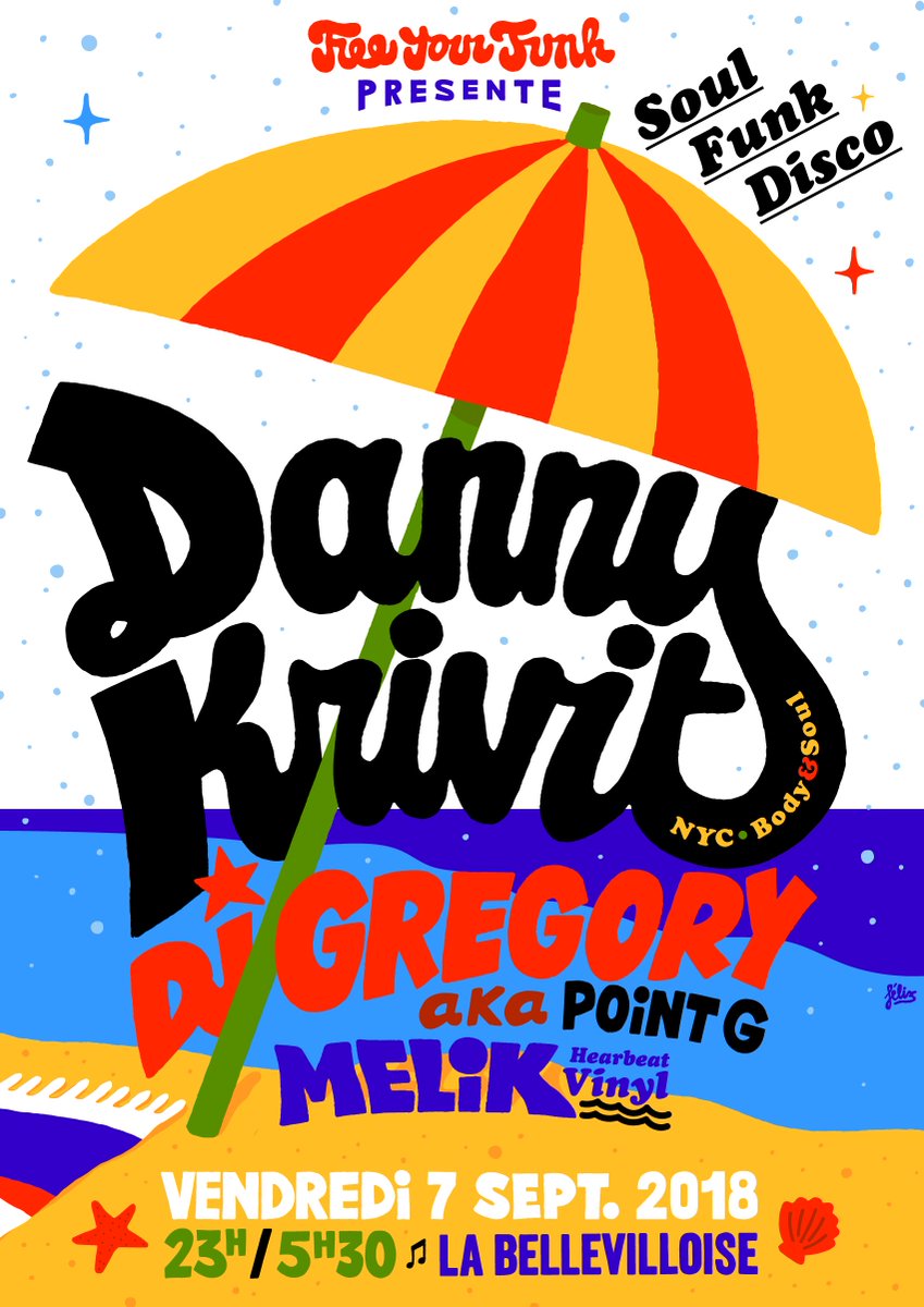Ce Vendredi 7 sept, <a href="/FreeYourFunk/">Free Your Funk</a> fait sa rentree @labellevilloise en mode disco, soul &amp; funk avec <a href="/dannykrivit/">Danny Krivit</a>, dj Gregory aka point G, et le disquaire Melik d'Heartbeat Vinyl. Préventes : bit.ly/DannyKrivitDJG…