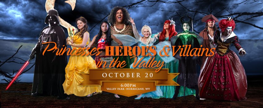 Putnam_Parties's tweet photo. Villains in the Valley is coming October 20th to Valley Park in Hurricane, WV! 

20+ characters, tons of Trick or Treat candy and a Halloween movie.

Can’t beat it! Tickets on sale now!
https://t.co/CoN0EGe5x2 https://t.co/MYV7amcNBv
