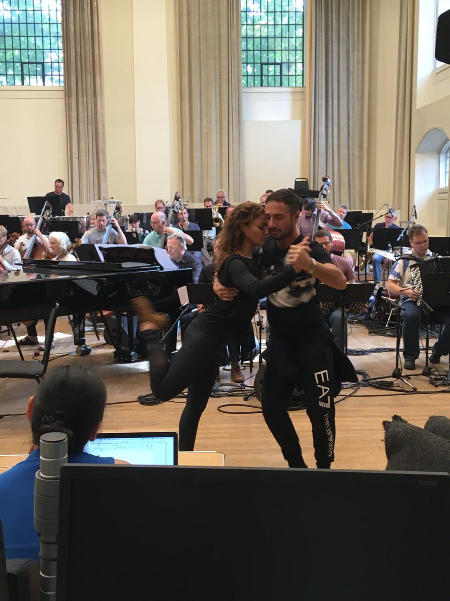 bbcproms's tweet photo. We’re getting very excited about tomorrow’s first ever Tango Prom with @BrittenSinfonia and glorious ex-Strictly dancers @vincentsimone and @FlaviaCacace here in rehearsal... https://t.co/FeG1HFPXCM