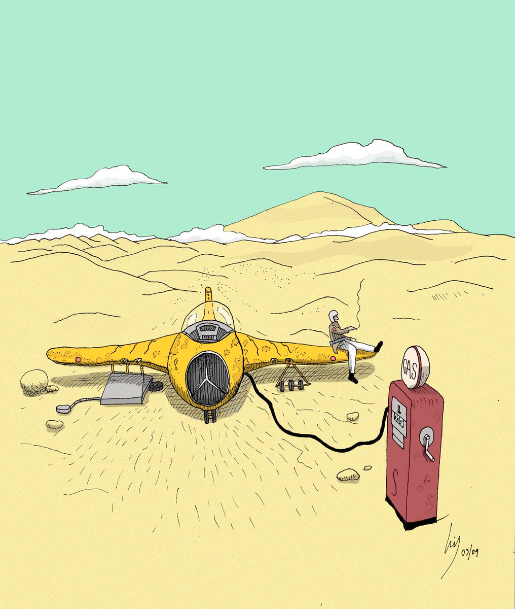 windofyourlife's tweet photo. #desert #airship #ship #gasstation #gas #mercedes #concest #ink #digitalcolor https://t.co/qVtAEo1gqS