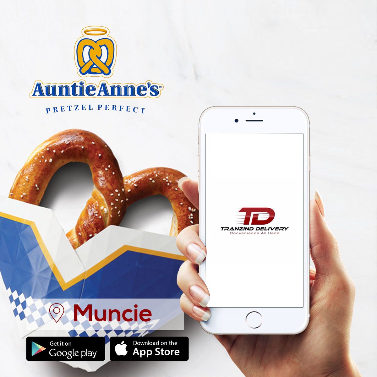 Tranzind's tweet photo. You can now order your favourite pretzels from Auntie Anne’s through the Tranzind App. 

Download now our app available on the PlayStore/AppStore
#Tranzindapp #Tranzinddeliveries #AuntieAnnes #pretzels #food #breakfast #appstore #playstore #Mucie https://t.co/gXN9ddjGmd