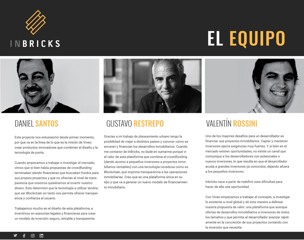 viveogroup's tweet photo. Conocé a los responsables detrás de #InBricks, la nueva plataforma de #crowdfunding inmobiliario.

Enterate más en https://t.co/RB1lKp9rMo https://t.co/BcR0opKHyi