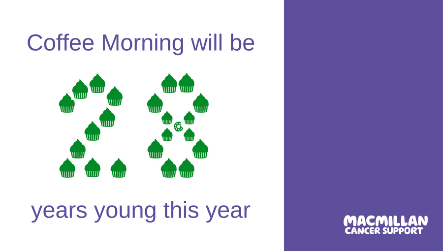 FEST_magazine's tweet photo. Only 24 days to go to the fabulous @macmillancancer world's biggest #coffeemorning now in it's twenty eighth year!  Get your free fundraising pack https://t.co/14GzHrTjwN  https://t.co/JaUWqG9QKm