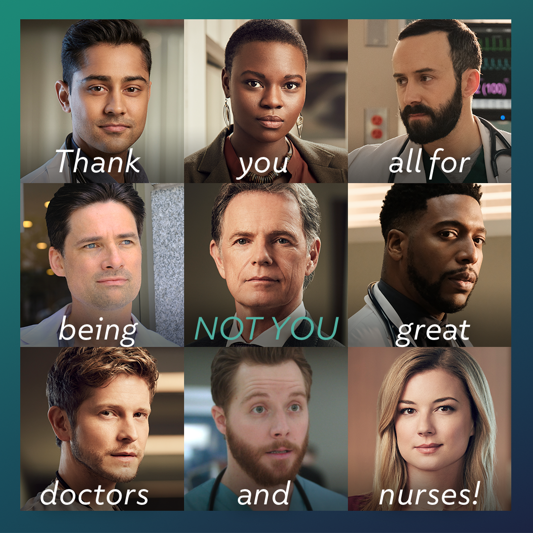 UniversalTVUK's tweet photo. We're still upset about CERTAIN characters in The Resident​. 🚫👨‍⚕️
Who is with us? ✊ https://t.co/4XX4uFVZRY